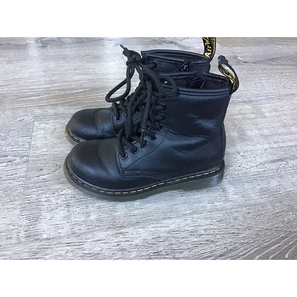 Dr. Martens Black Matte J Youth Combat Youth Size 11 Boots Ankle Boot 1460
